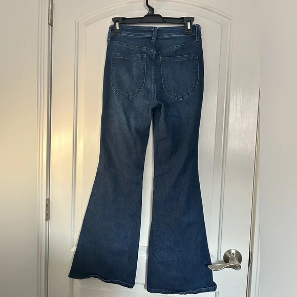 Free People 70s retro high rise Flare wide leg jeans size 27 - Picture 3 of 10